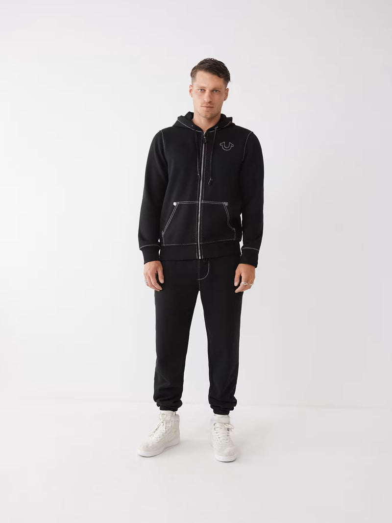 True Religion Big-T Full-Zip Hoodie