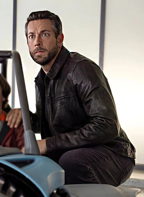 Zachary Levi Spy Kids Leather Jacket
