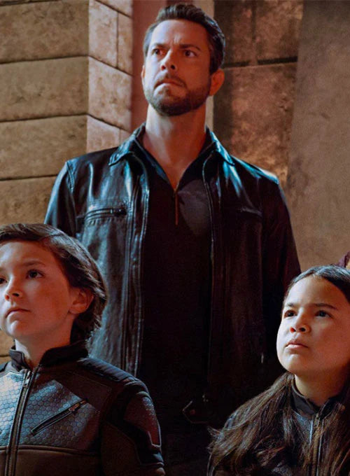 Zachary Levi Spy Kids Leather Jacket