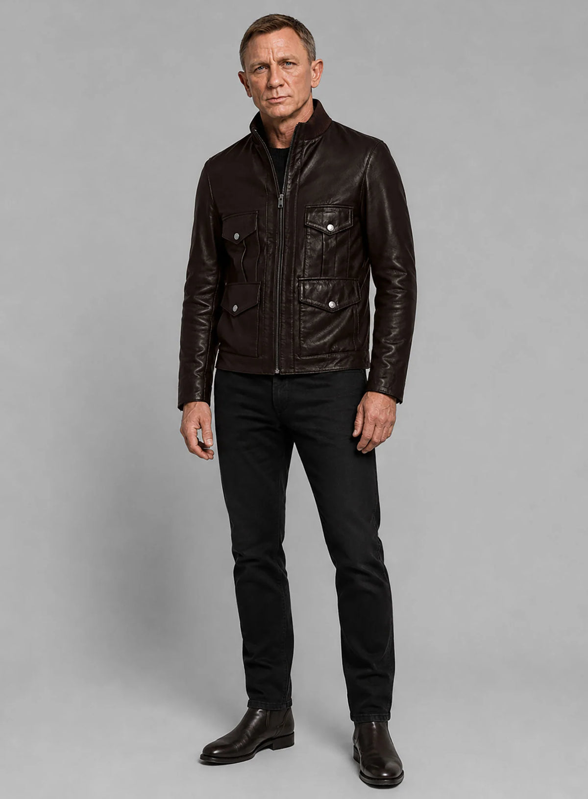 Daniel Craig Casino Royale Leather Jacket