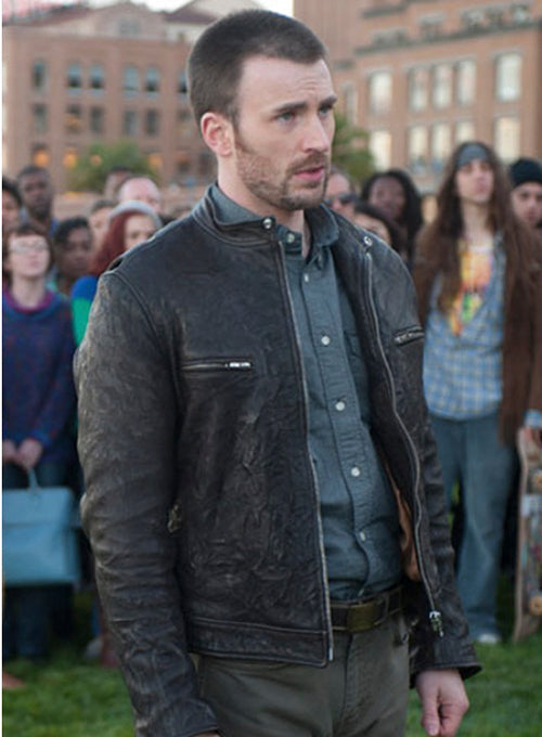 Chris Evans Playing It Cool Leather Jacket
