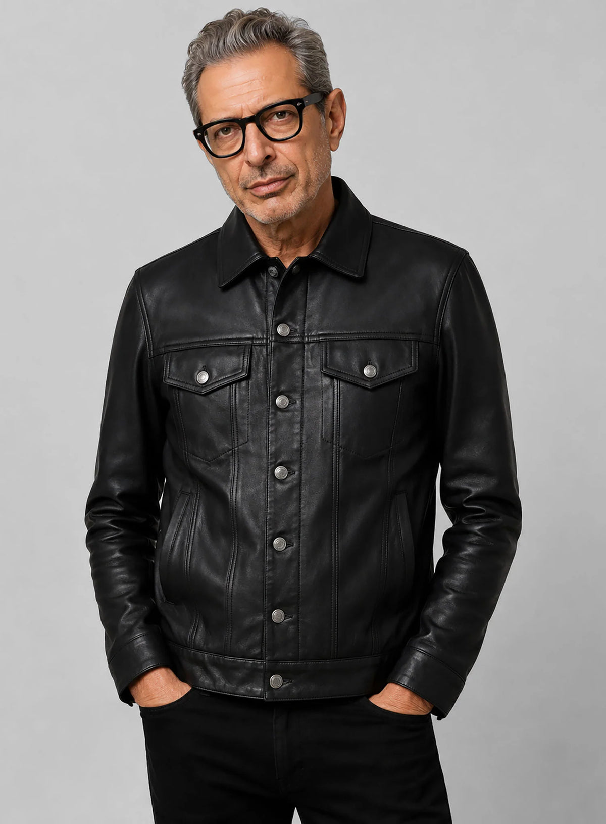 Jeff Goldblum Leather Jacket #1