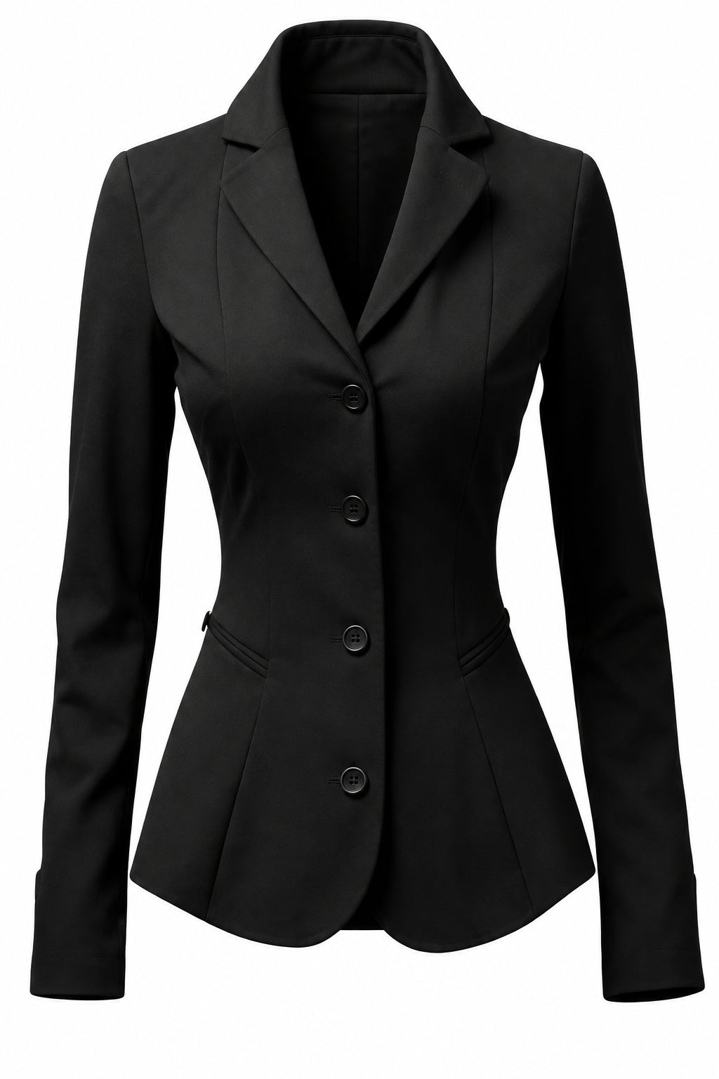 Women Black Cotton Coat – Stylish Classic Cotton Outerwear