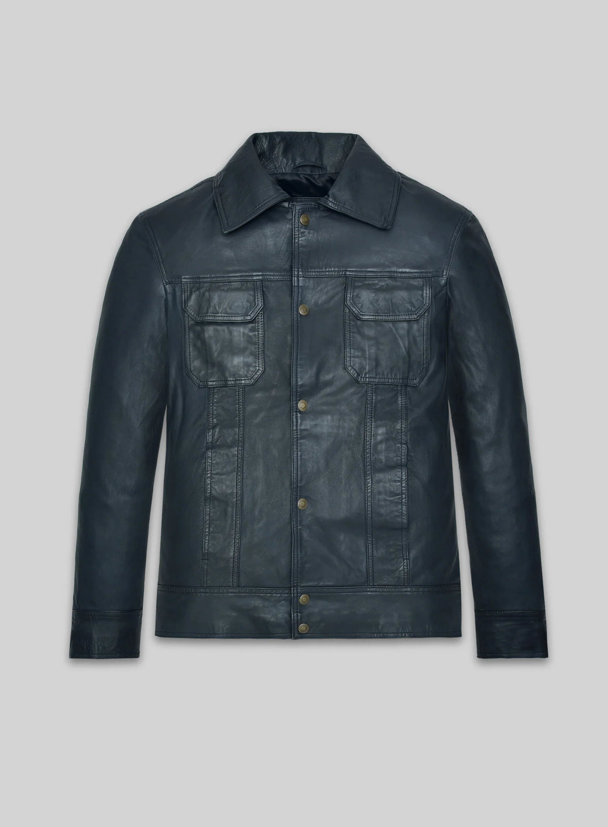 Winsor Blue Lucas Bravo Emily In Paris Lambskin Leather Jacket