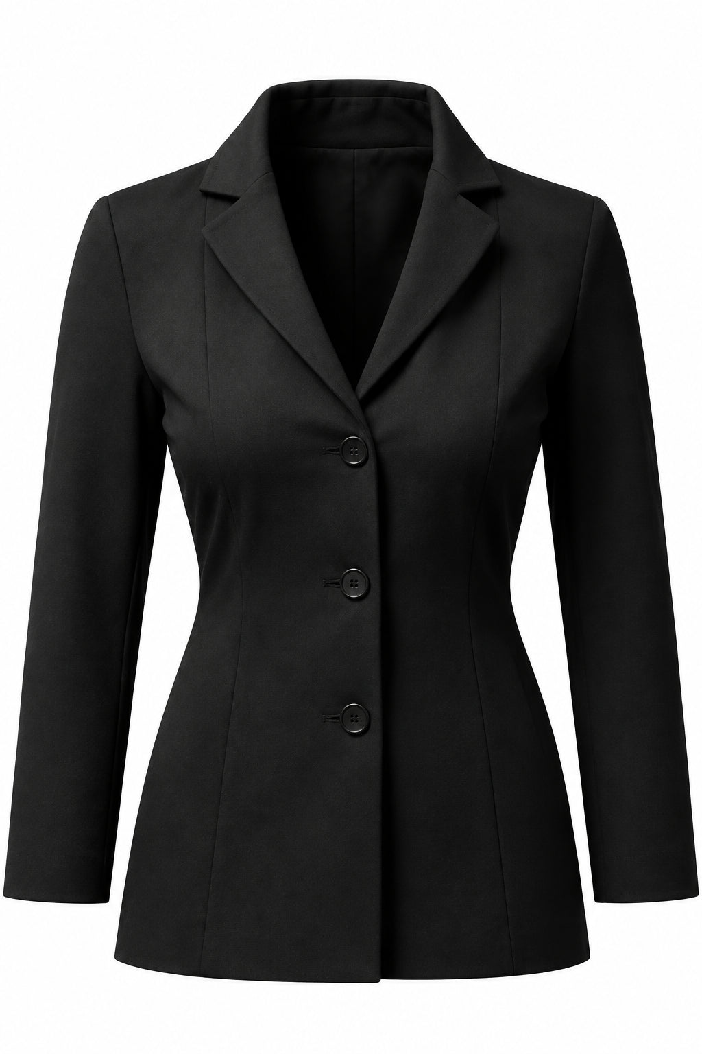 Women Black Cotton Coat – Stylish Classic Cotton Outerwear