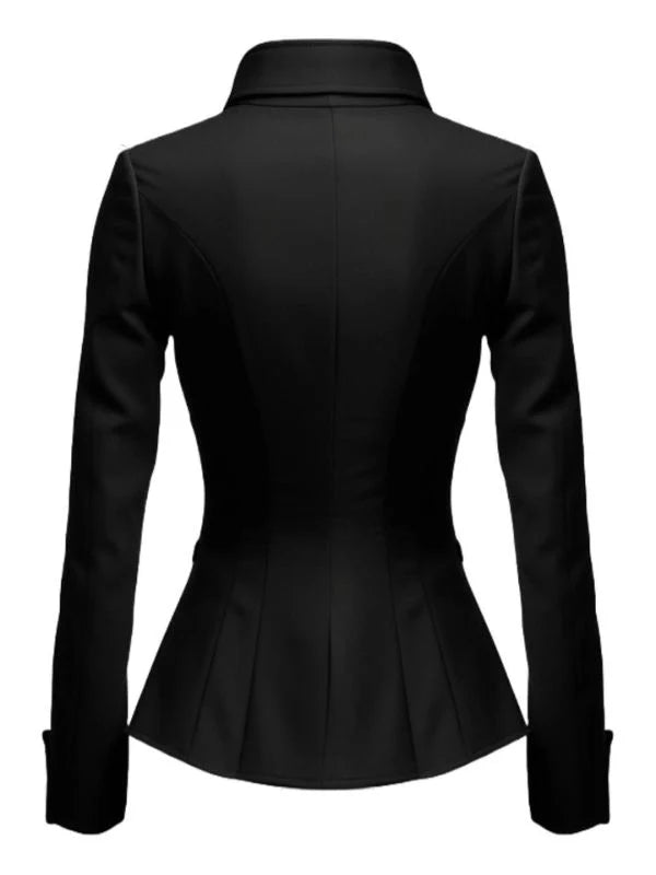 Women Black Cotton Coat – Stylish Classic Cotton Outerwear