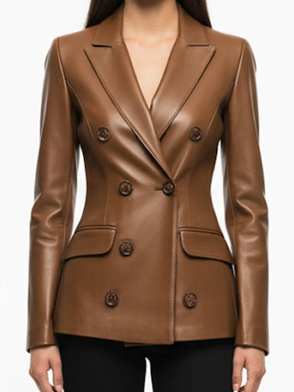 Amelia Brown Leather Jacket – Stylish Women’s Brown Leather Outerwear