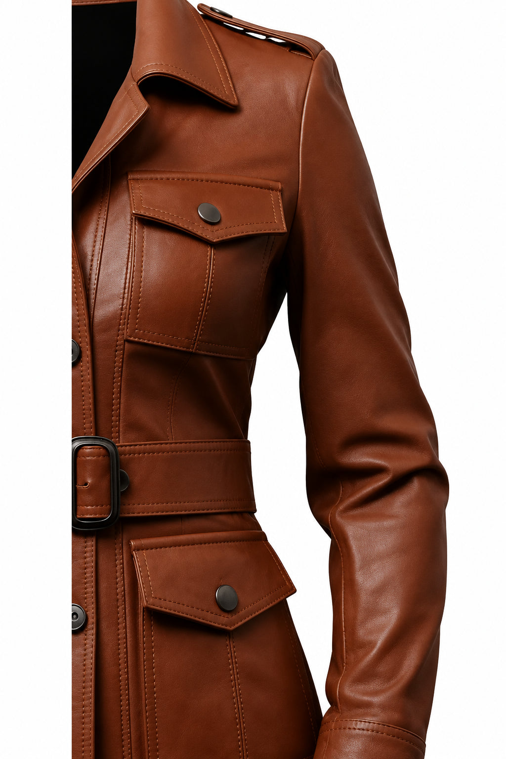 Women’s Brown Leather Coat – Elegant &amp; Timeless Outerwear