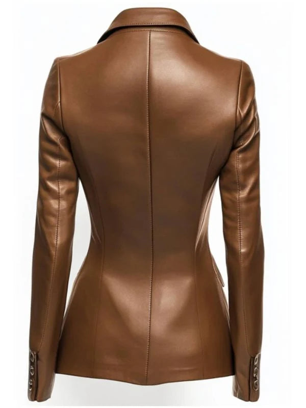Amelia Brown Leather Jacket – Stylish Women’s Brown Leather Outerwear