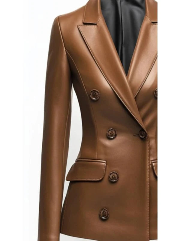 Amelia Brown Leather Jacket – Stylish Women’s Brown Leather Outerwear