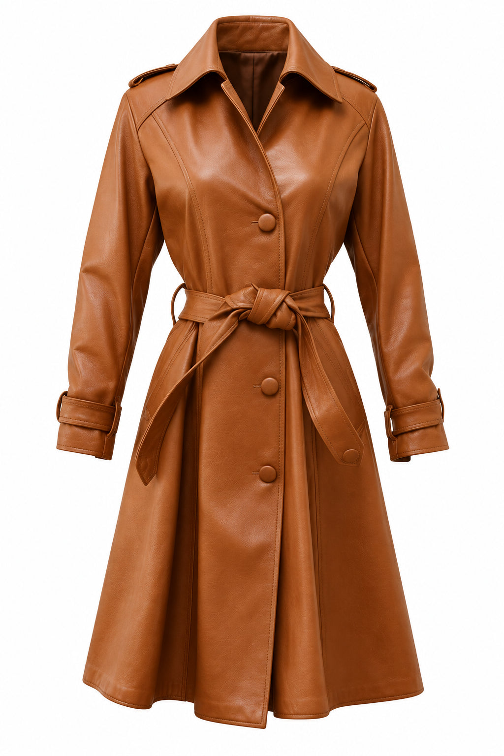 Women’s Tan Leather Coat – Stylish and Timeless Outerwear