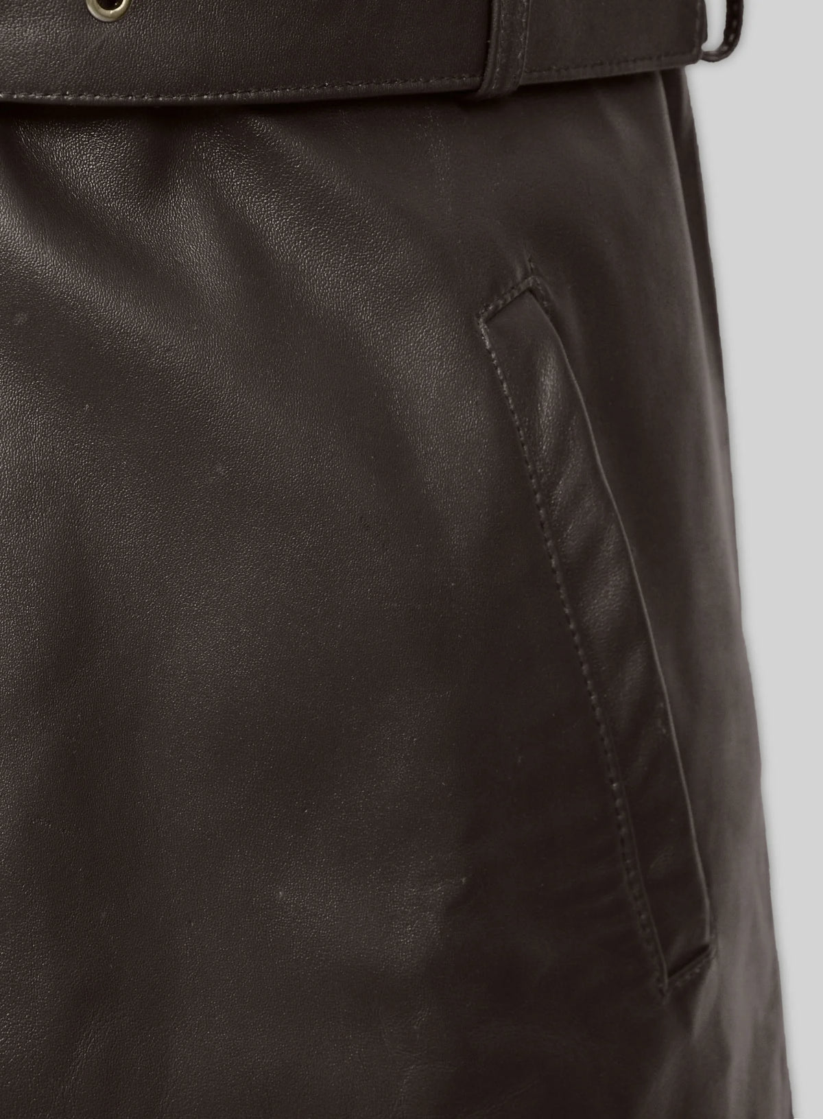 Brown Aiden Pearce Watch Dogs Leather Trench Coat