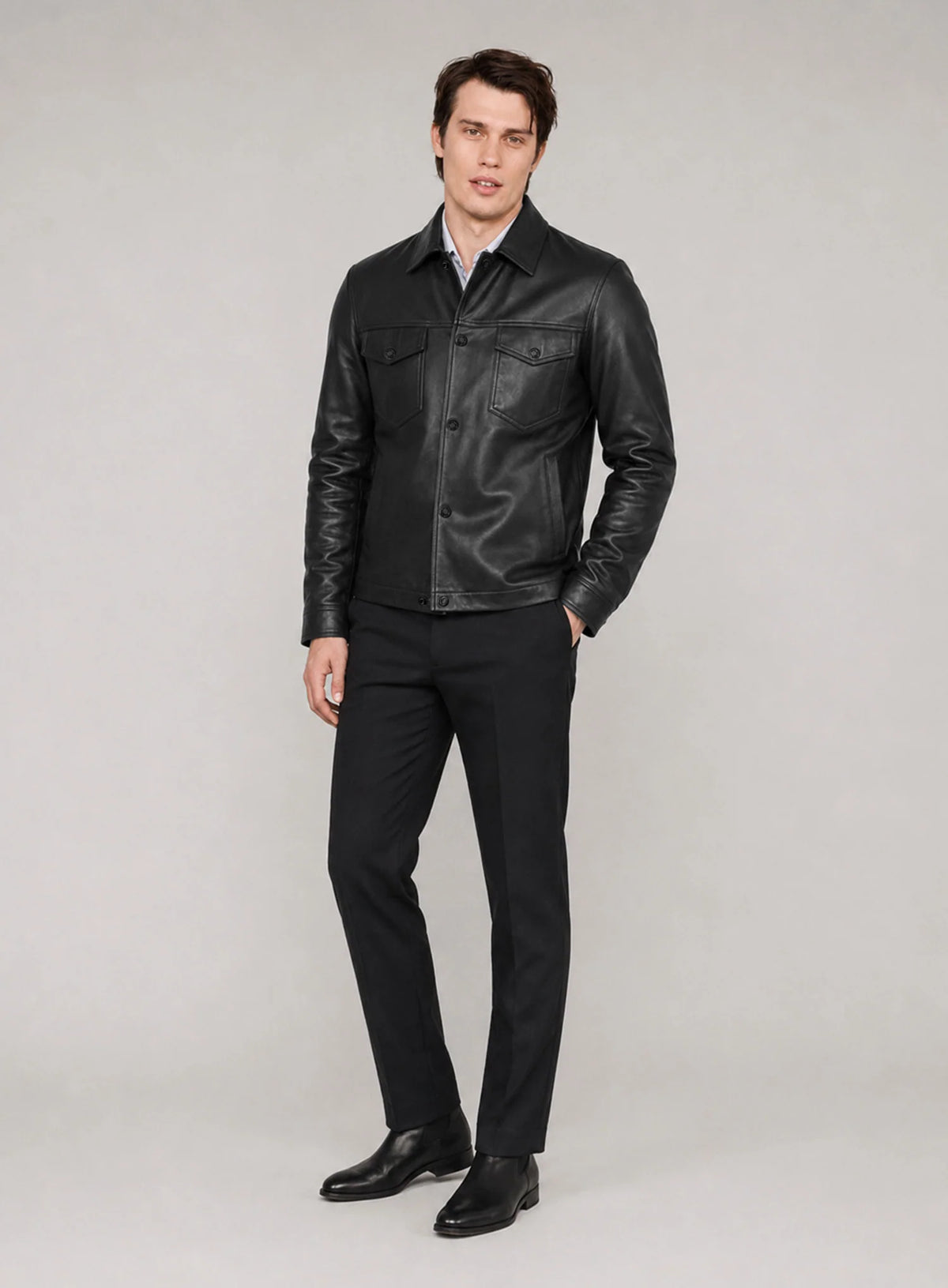 Nicholas Galitzine Leather Jacket