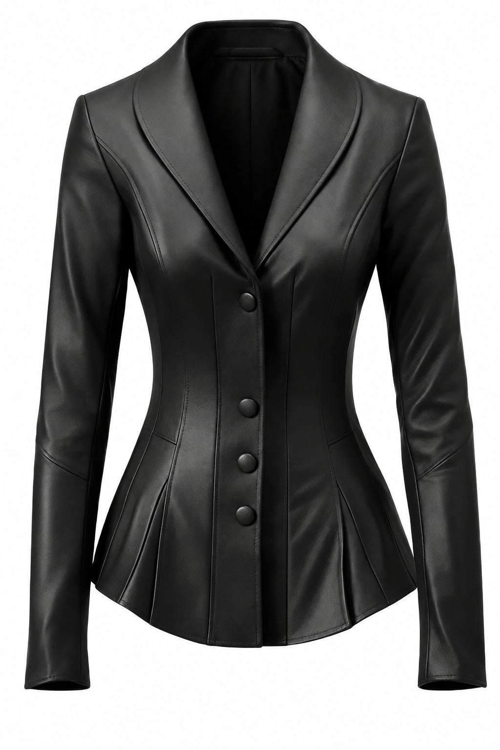 Black Rebel Women’s Black Leather Jacket Blazer – Stylish Edgy Leather Outerwear