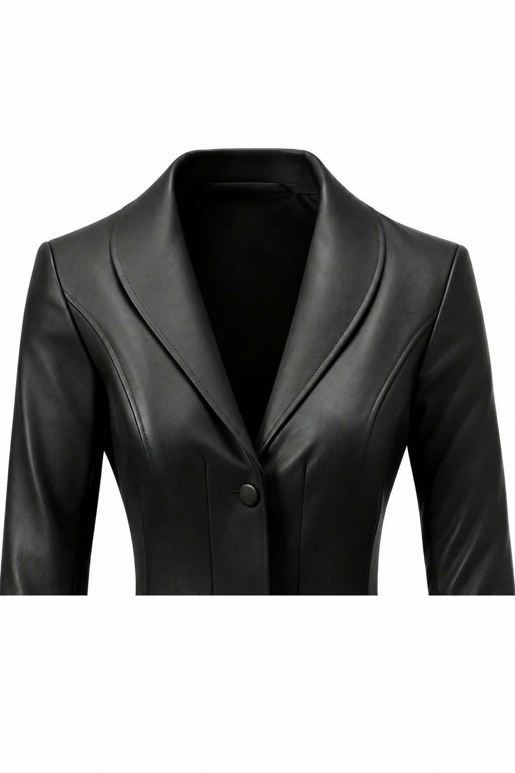 Black Rebel Women’s Black Leather Jacket Blazer – Stylish Edgy Leather Outerwear