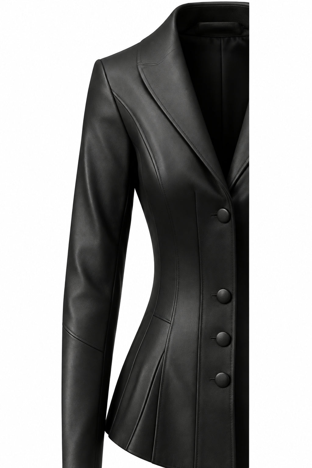 Black Rebel Women’s Black Leather Jacket Blazer – Stylish Edgy Leather Outerwear