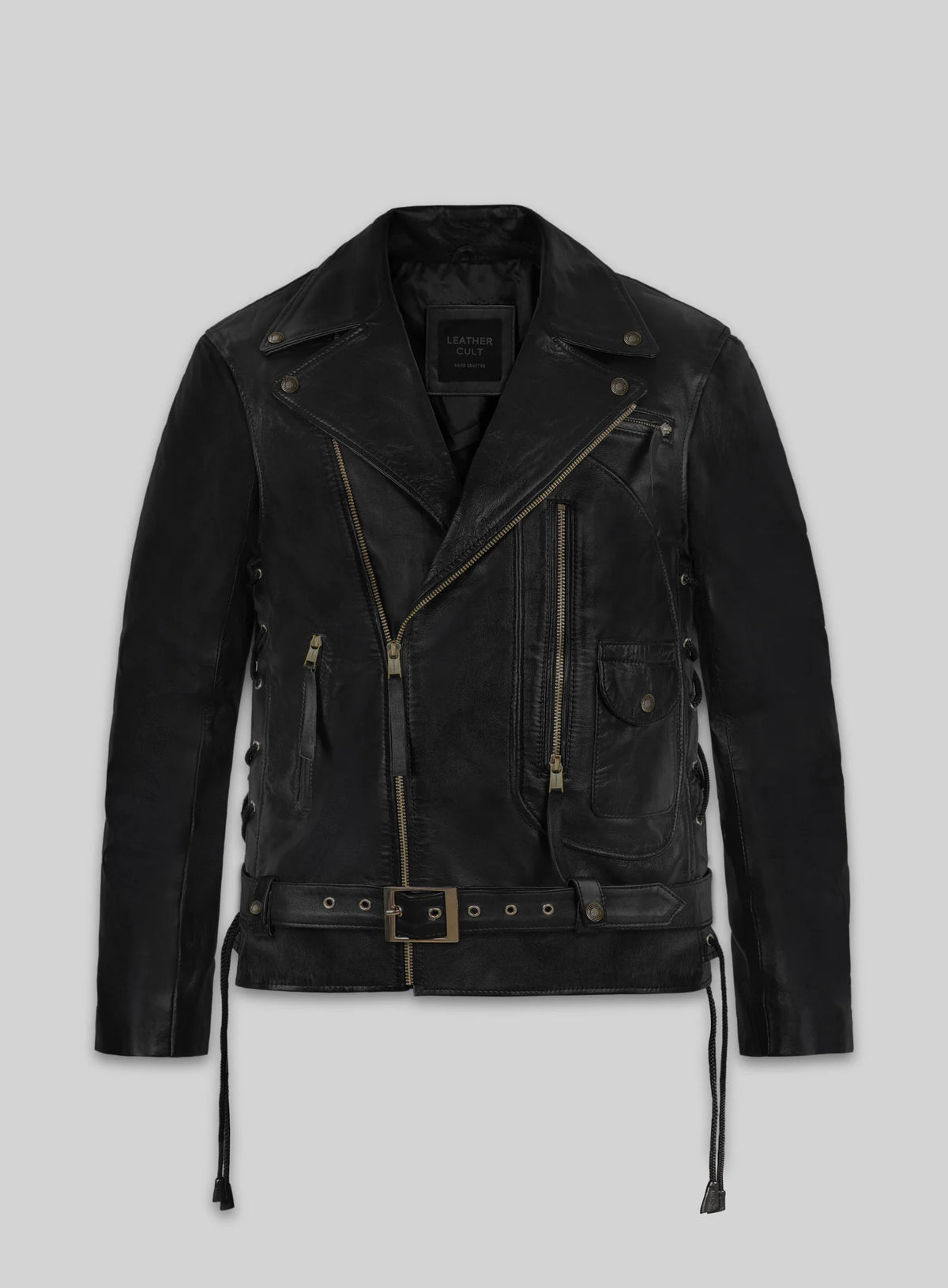 erminator 2 Arnold Schwarzenegger Leather Jacket – T-800 Black Biker Movie Replica