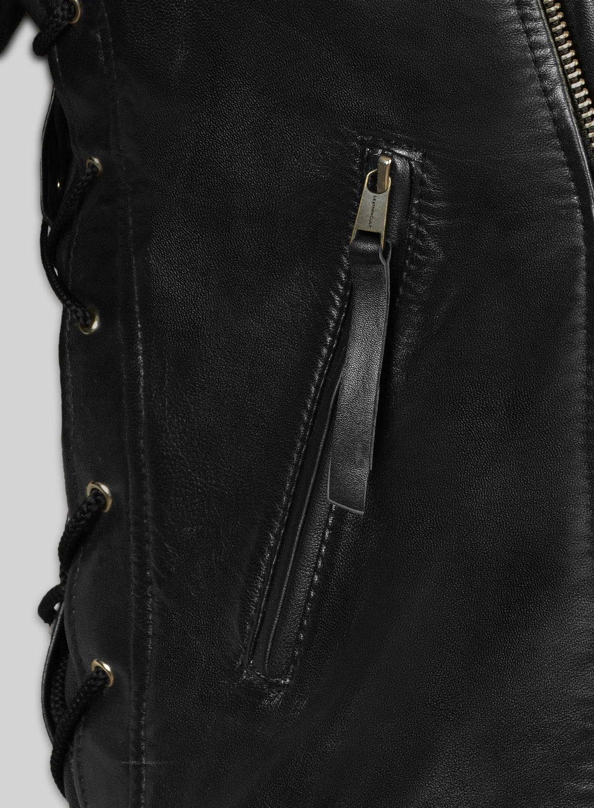 erminator 2 Arnold Schwarzenegger Leather Jacket – T-800 Black Biker Movie Replica
