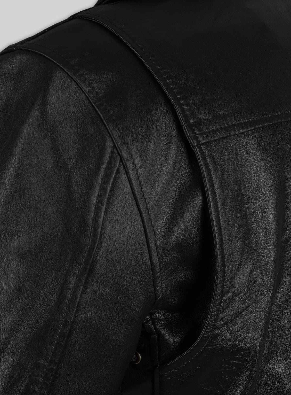 erminator 2 Arnold Schwarzenegger Leather Jacket – T-800 Black Biker Movie Replica