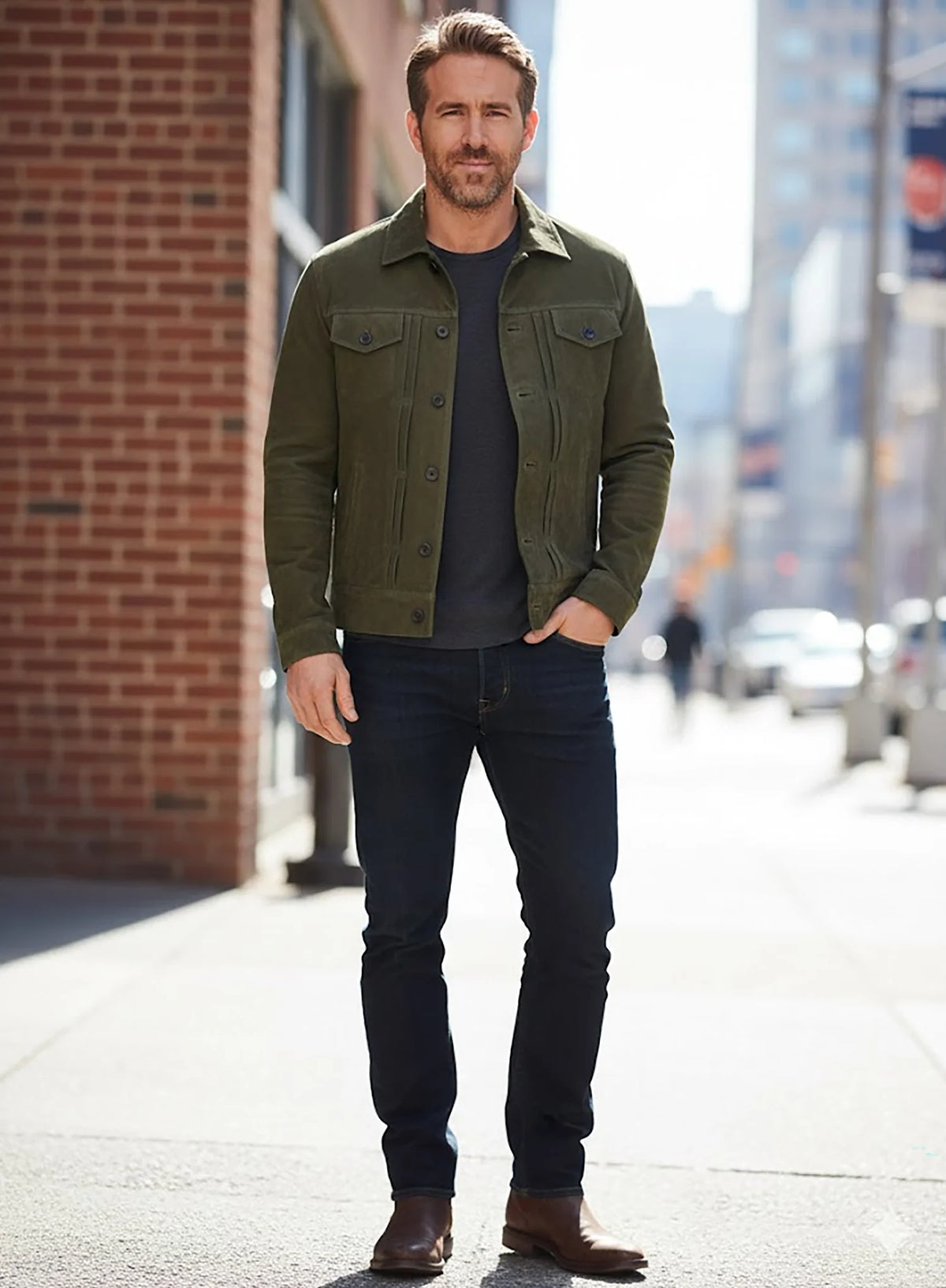 Ryan Reynolds Leather Jacket #3