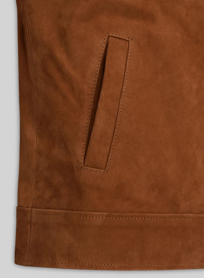 John Krasinski Suede Jacket