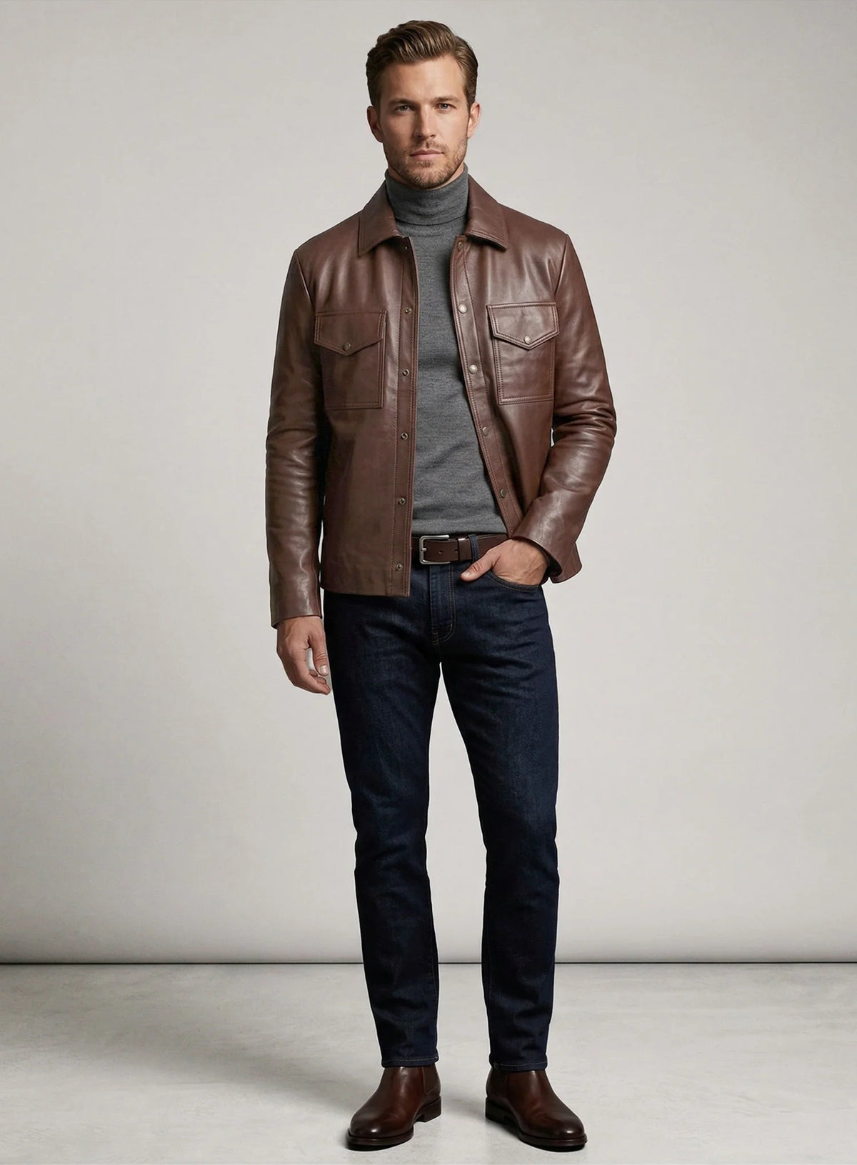 Tan Brown Timothee Chalamet Leather Jacket