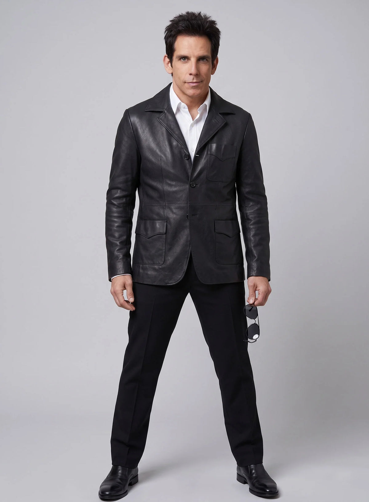 Ben Stiller Leather Blazer