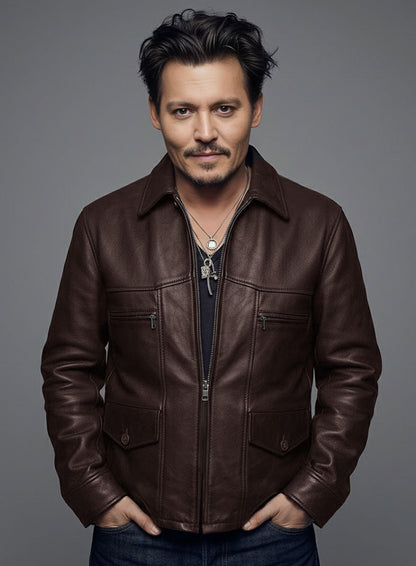 Johnny Depp Leather Jacket #1