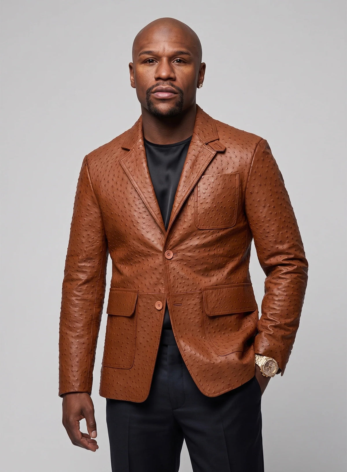 Floyd Mayweather Leather Blazer