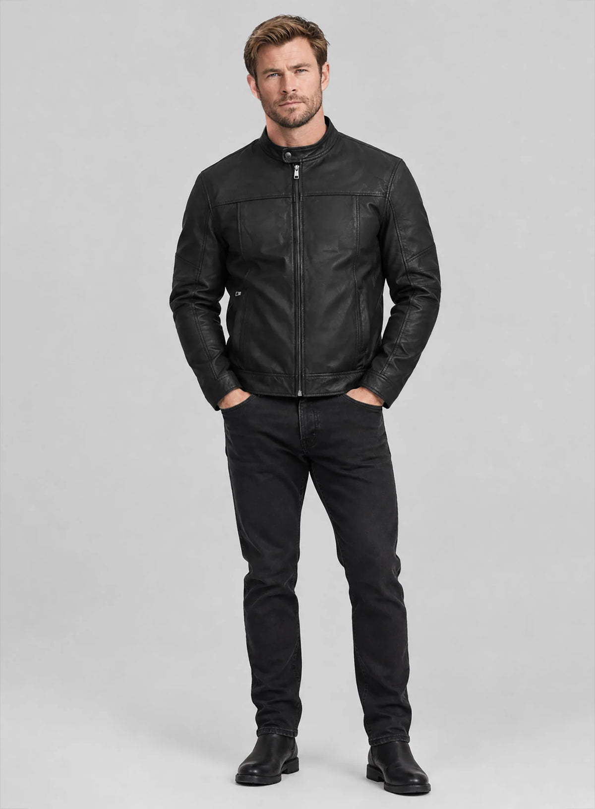 Chris Hemsworth Leather Jacket #1
