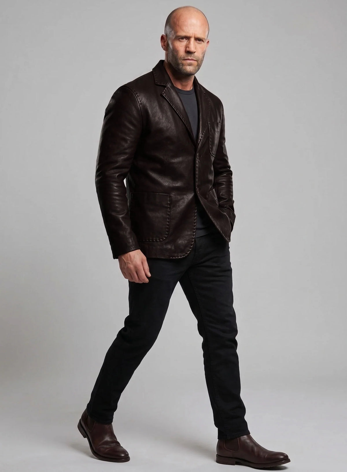 Fast and Furious 7 Jason Statham Leather Blazer