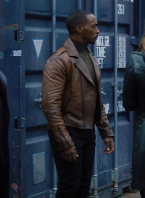 Anthony Mackie Falcon and The Winter Soldier Leather Jacket