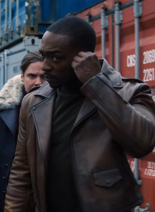 Anthony Mackie Falcon and The Winter Soldier Leather Jacket