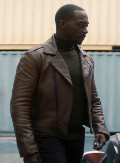 Anthony Mackie Falcon and The Winter Soldier Leather Jacket