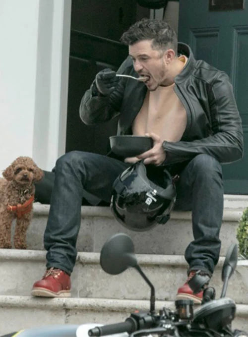 Orlando Bloom Leather Jacket - Iron Crest Leather