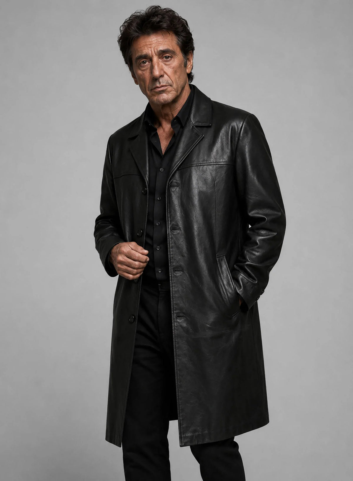 Al Pacino Insomnia Leather Trench Coat - Iron Crest Leather