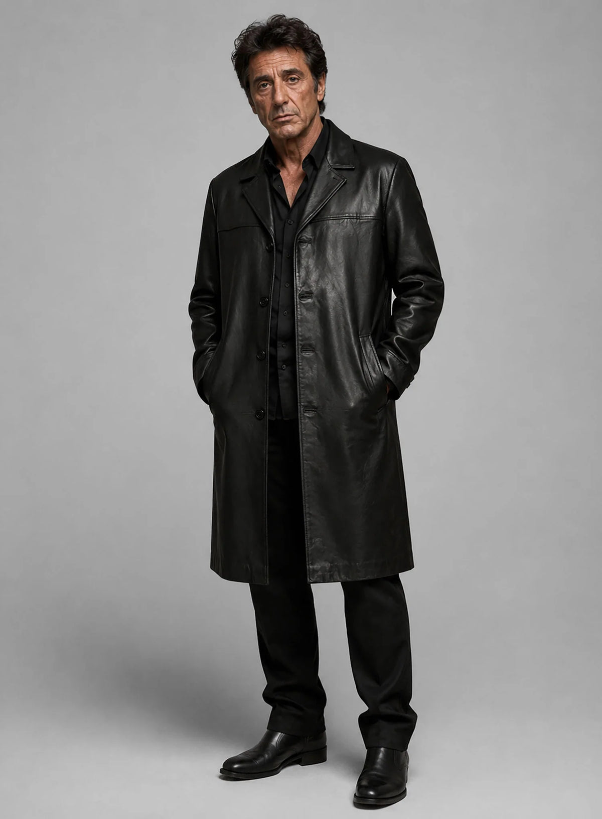 Al Pacino Insomnia Leather Trench Coat - Iron Crest Leather