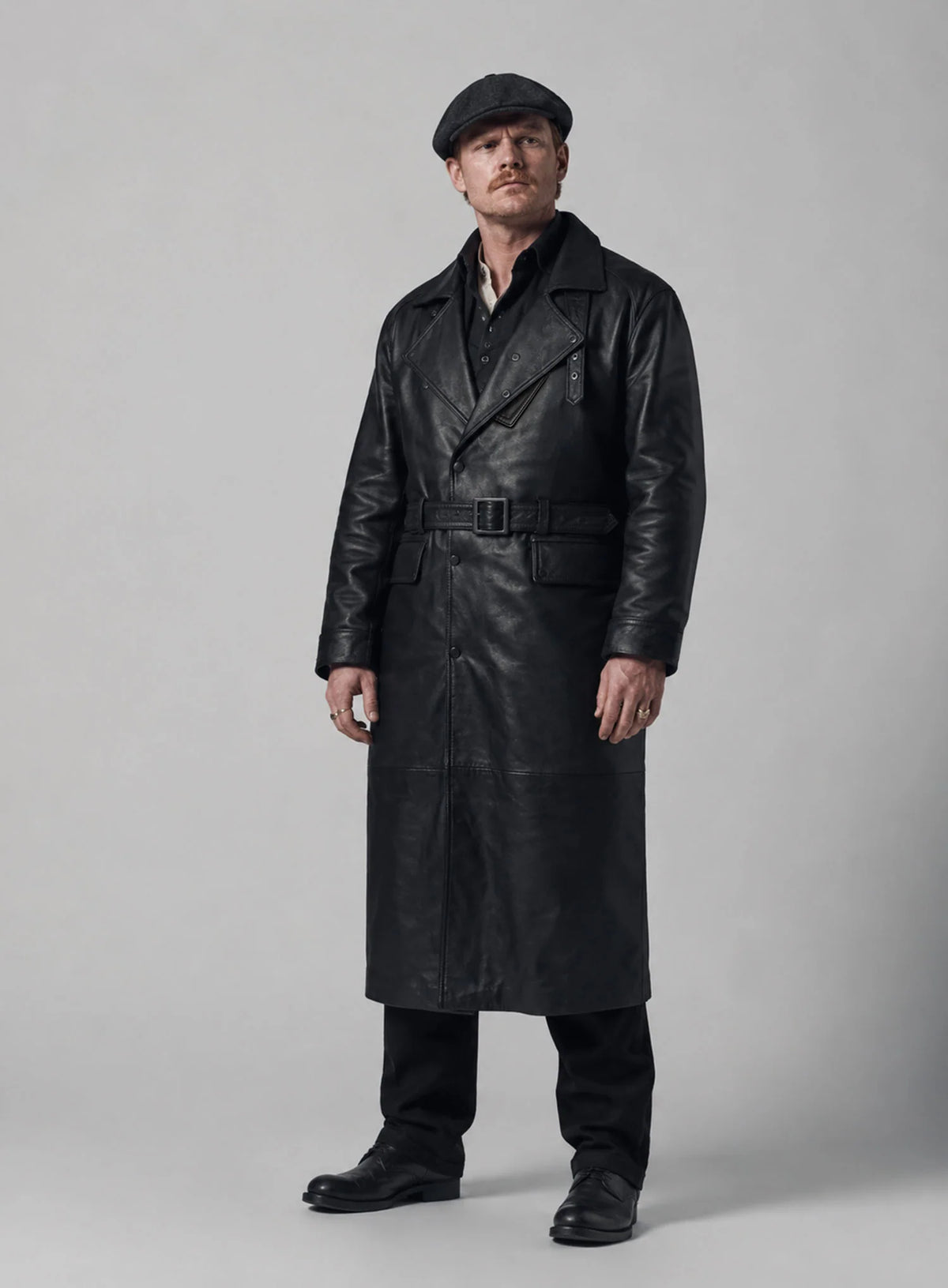 Brian Gleeson Peaky Blinders Leather Long Coat