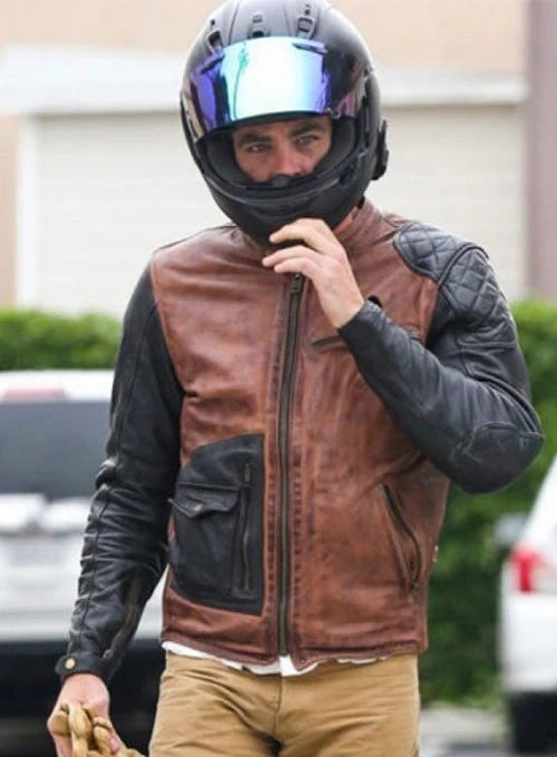 Ed Westwick Leather Trench Coat