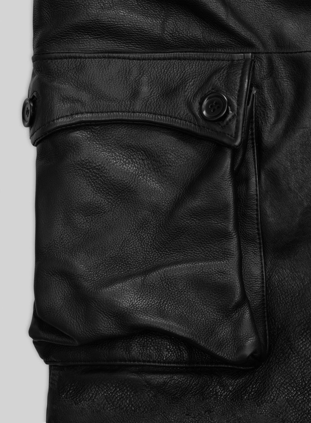 Thick Goat Black Washed &amp; Wax Tom Hardy Leather Coat