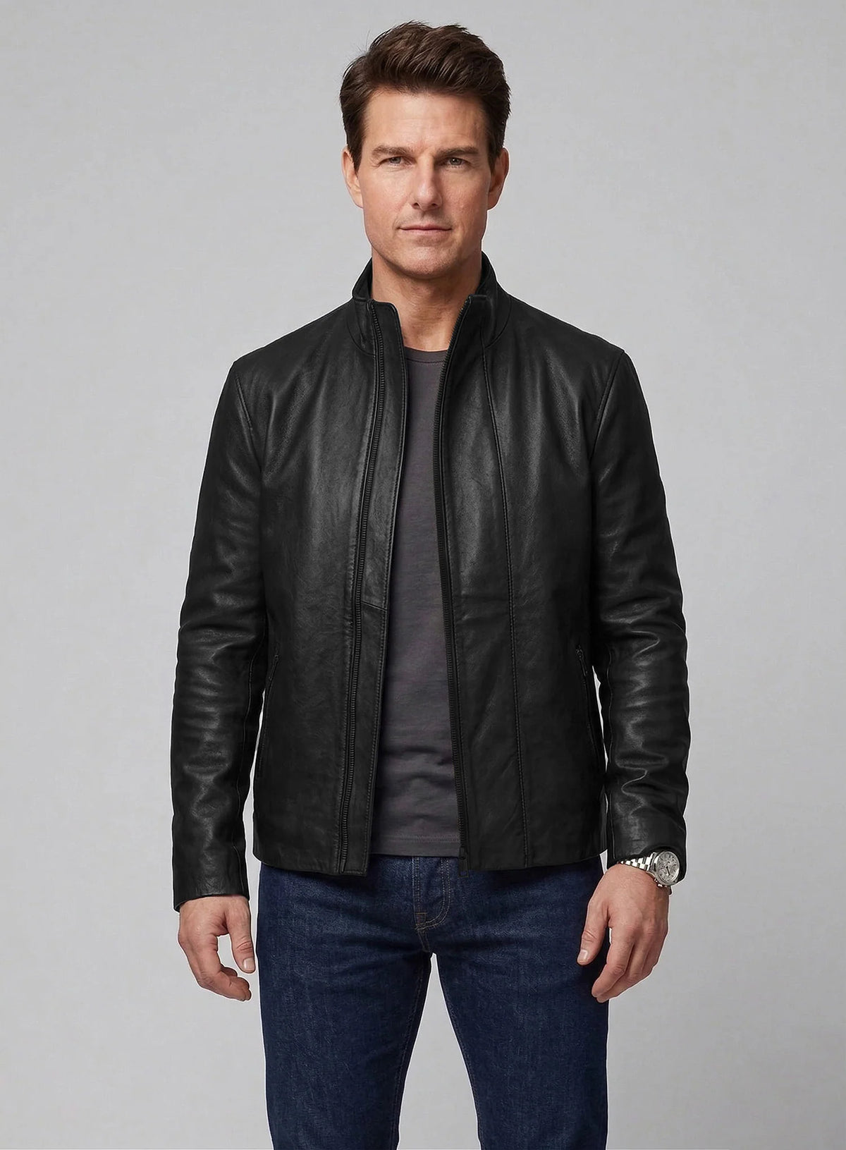 Tom Cruise Mission Impossible Rogue Nation Leather Jacket