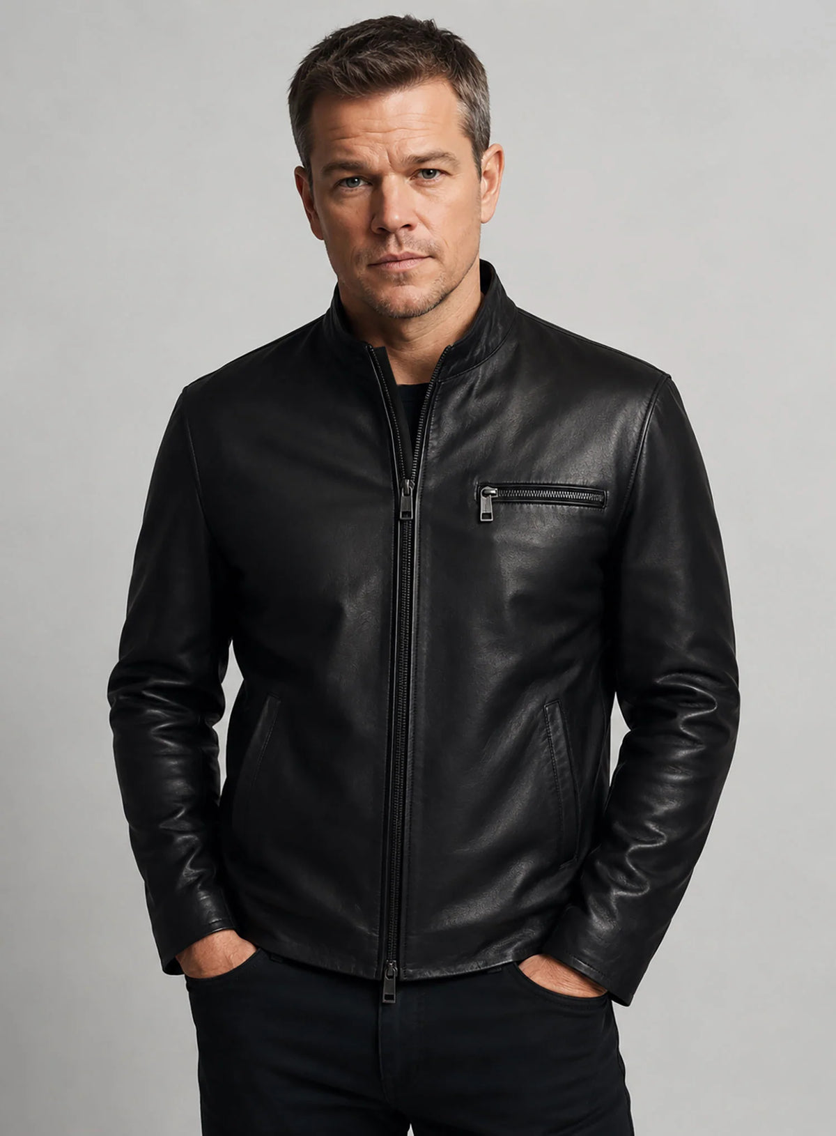 Matt Damon Leather Jacket