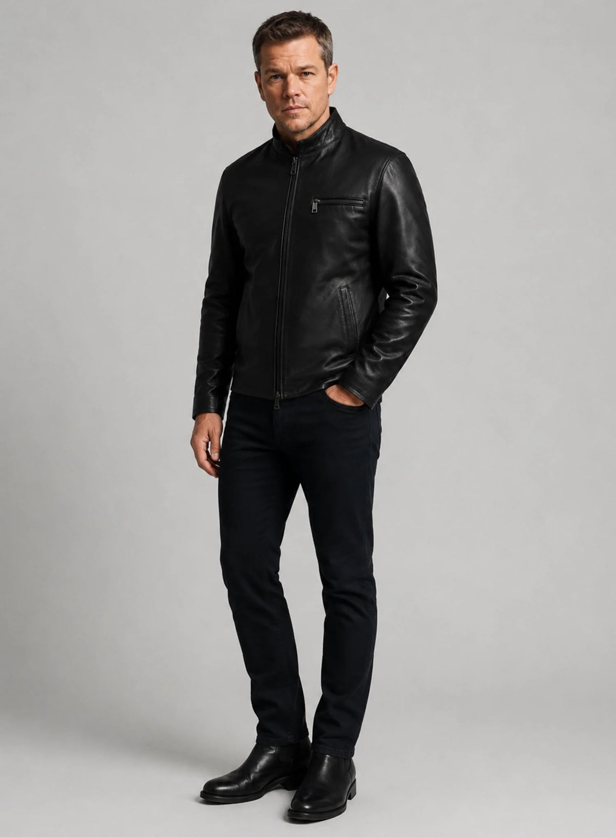 Matt Damon Leather Jacket