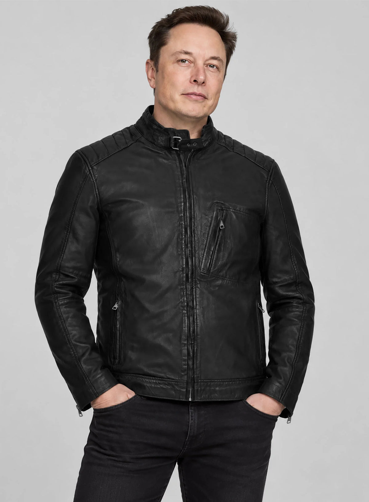 Elon Musk Leather Jacket #1