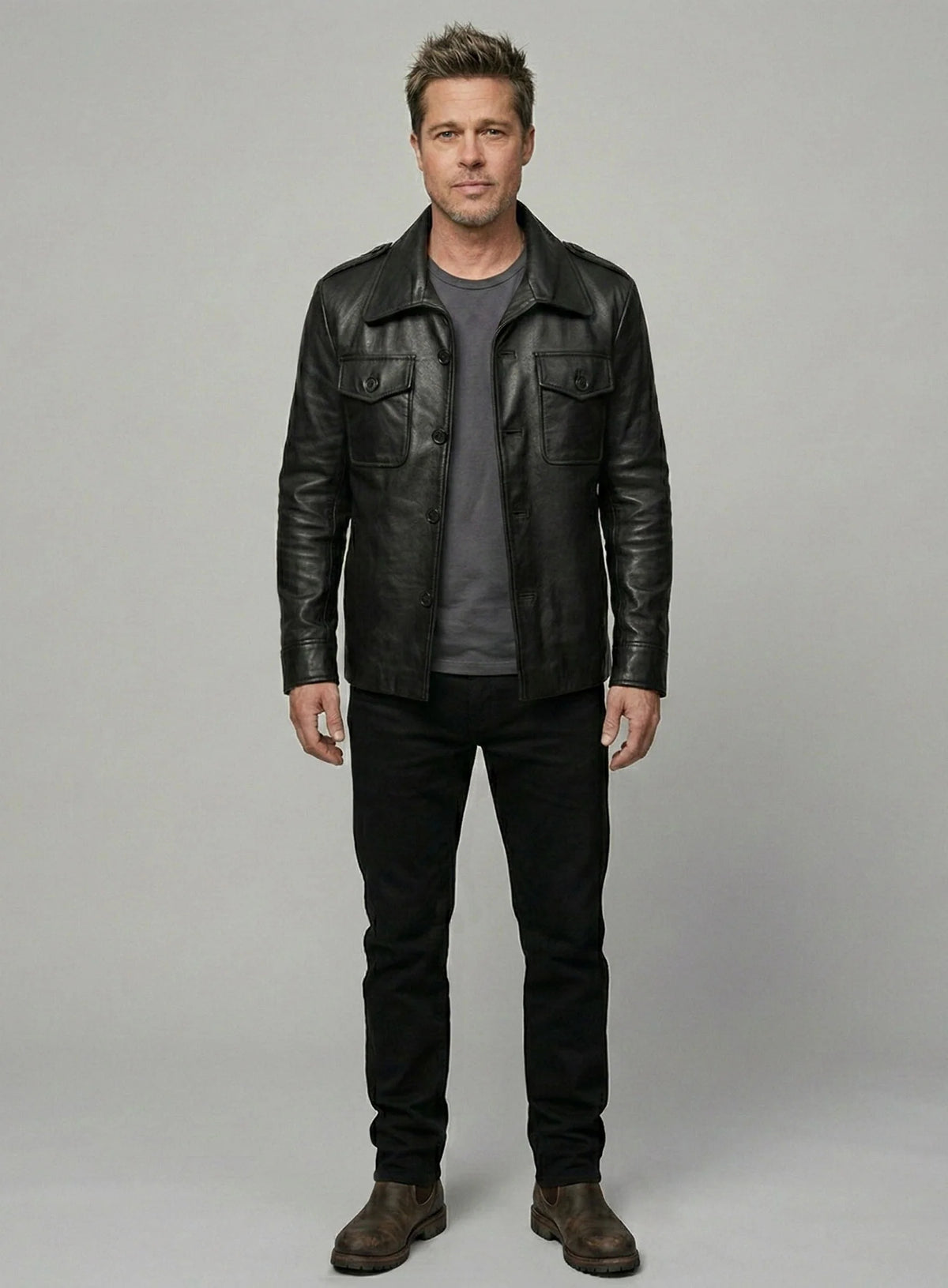 Brad Pitt Friends Season 8 Leather Jacket
