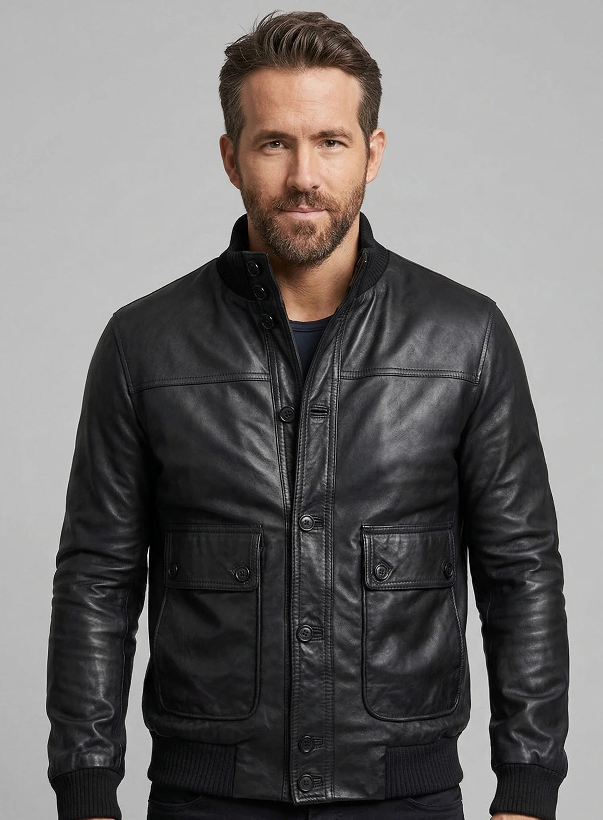 Ryan Reynolds Leather Jacket #4