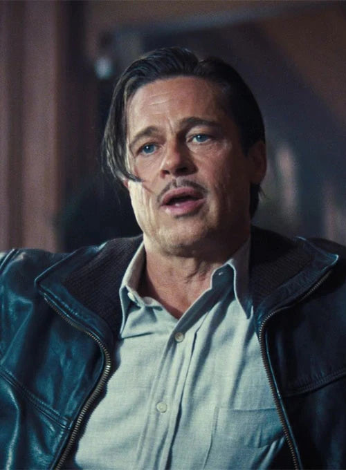 Brad Pitt Babylon Leather Jacket