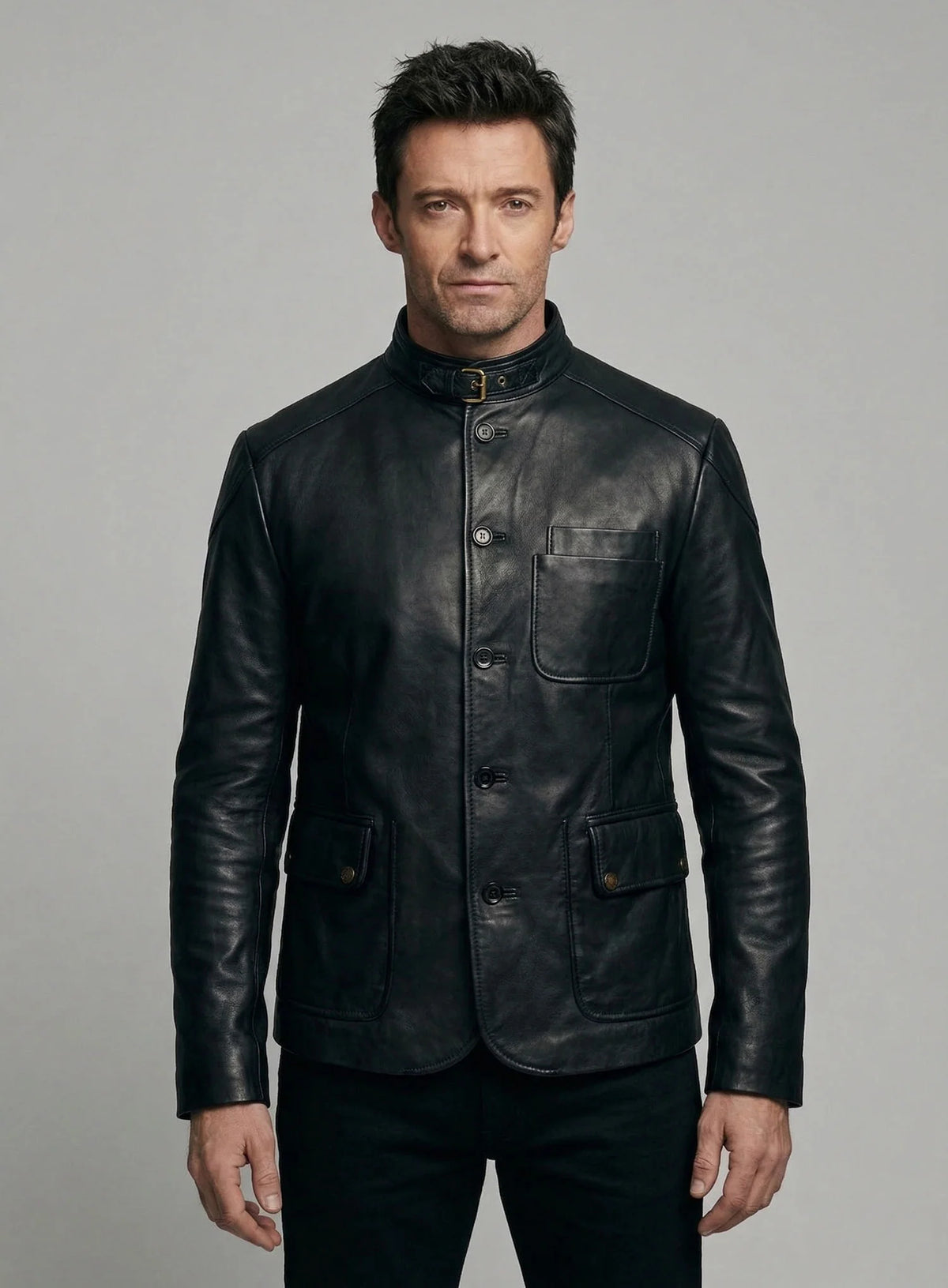 Hugh Jackman Real Steel Leather Jacket
