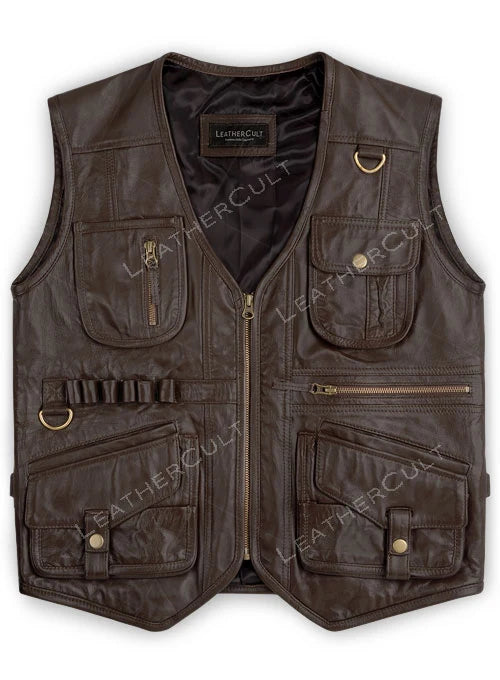 Chris Pratt Jurassic World Fallen Kingdom Leather Vest