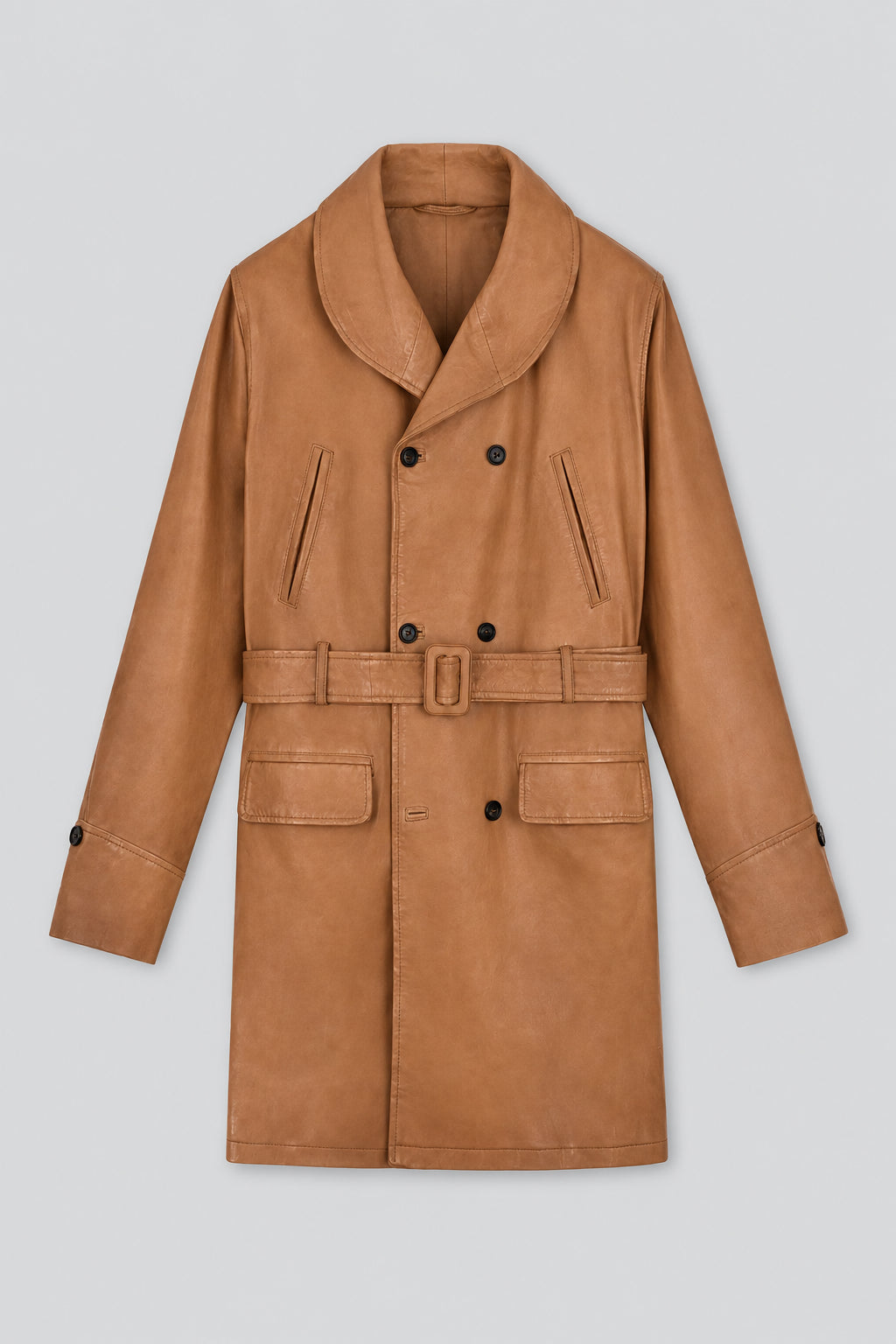 Brown Brad Pitt Legends of the Fall Leather Trench Coat